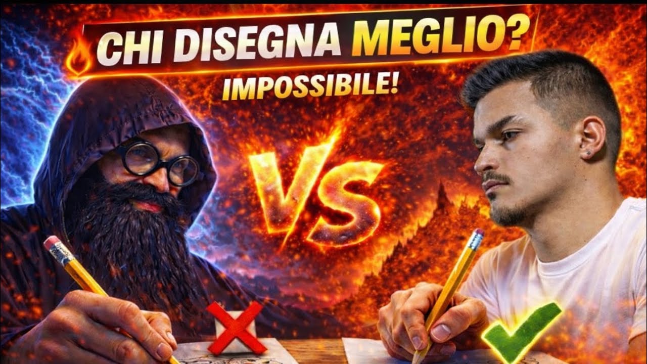 HO SFIDATO UN DISEGNATORE PROFESSIONISTA!🤯✍️ (NON DOVEVO SFIDARLO… 😳)