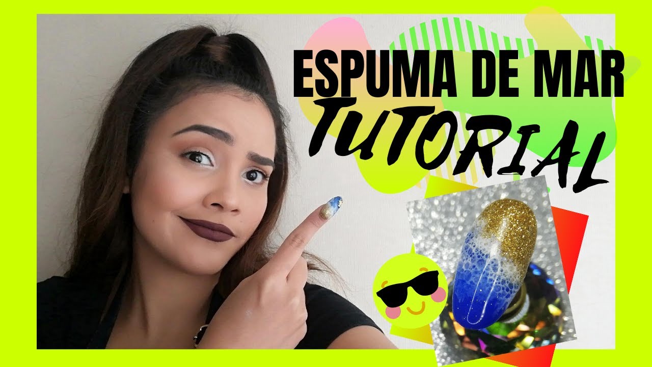 uñas EFECTO ESPUMA DE MAR 💦 bubble nails 😍 con esmalte permanente (diseño de playa)