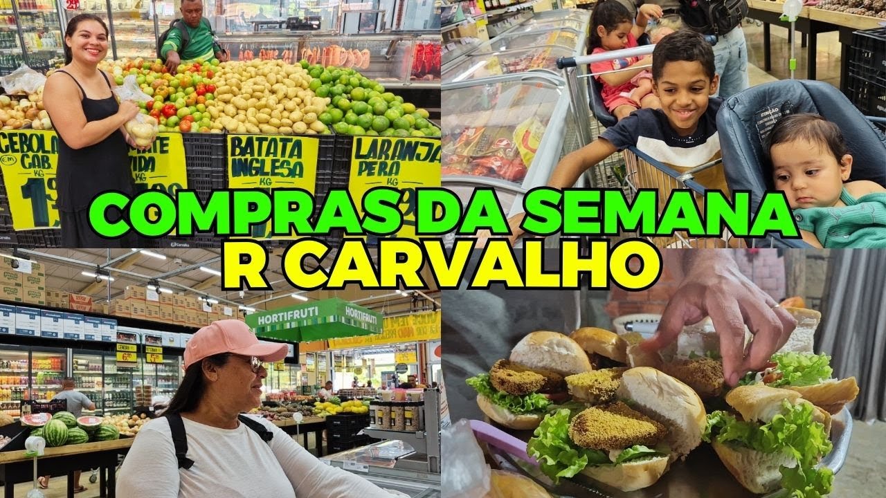 COMPRAS DA SEMANA - R CARVALHO EM NAZÁRIA - FOI A FAMILIA TODA