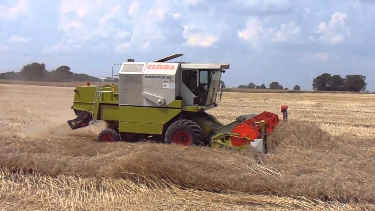 Żniwa 2014 Claas Dominator 150 Lamborghini R4 105 John Deere 5080R * HD