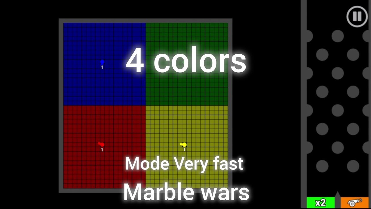 Marble wars 2 mode fast 4 colors and 3 marbles per color | angel Stickman