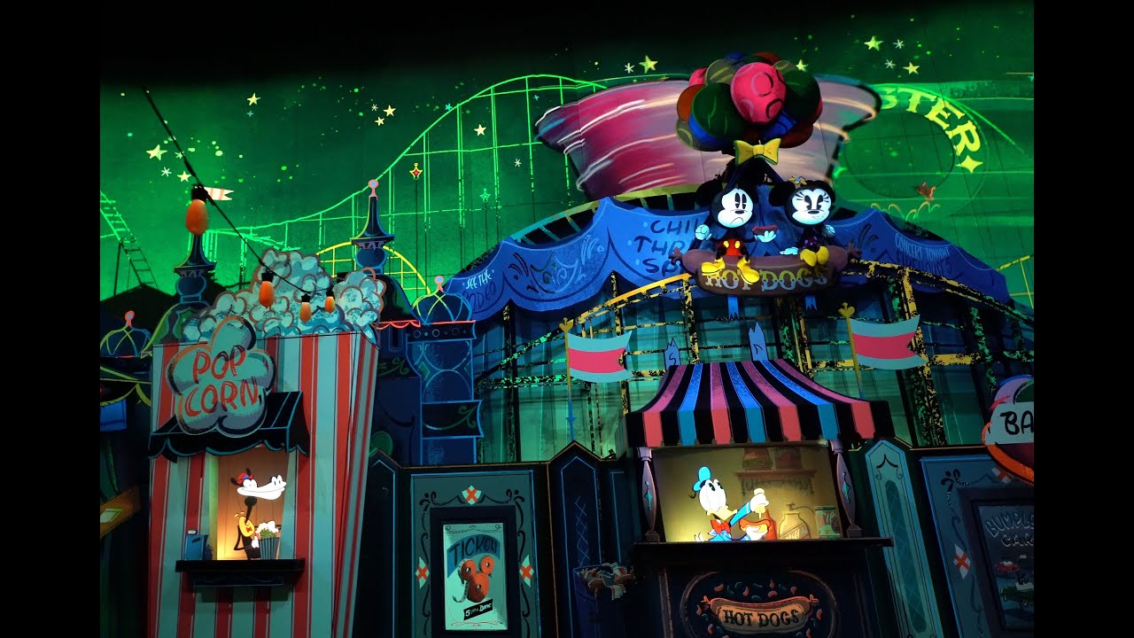 Mickey and Minnie's Runaway Railway - POV from CAR #4.  Disneyland, CA 2023.
