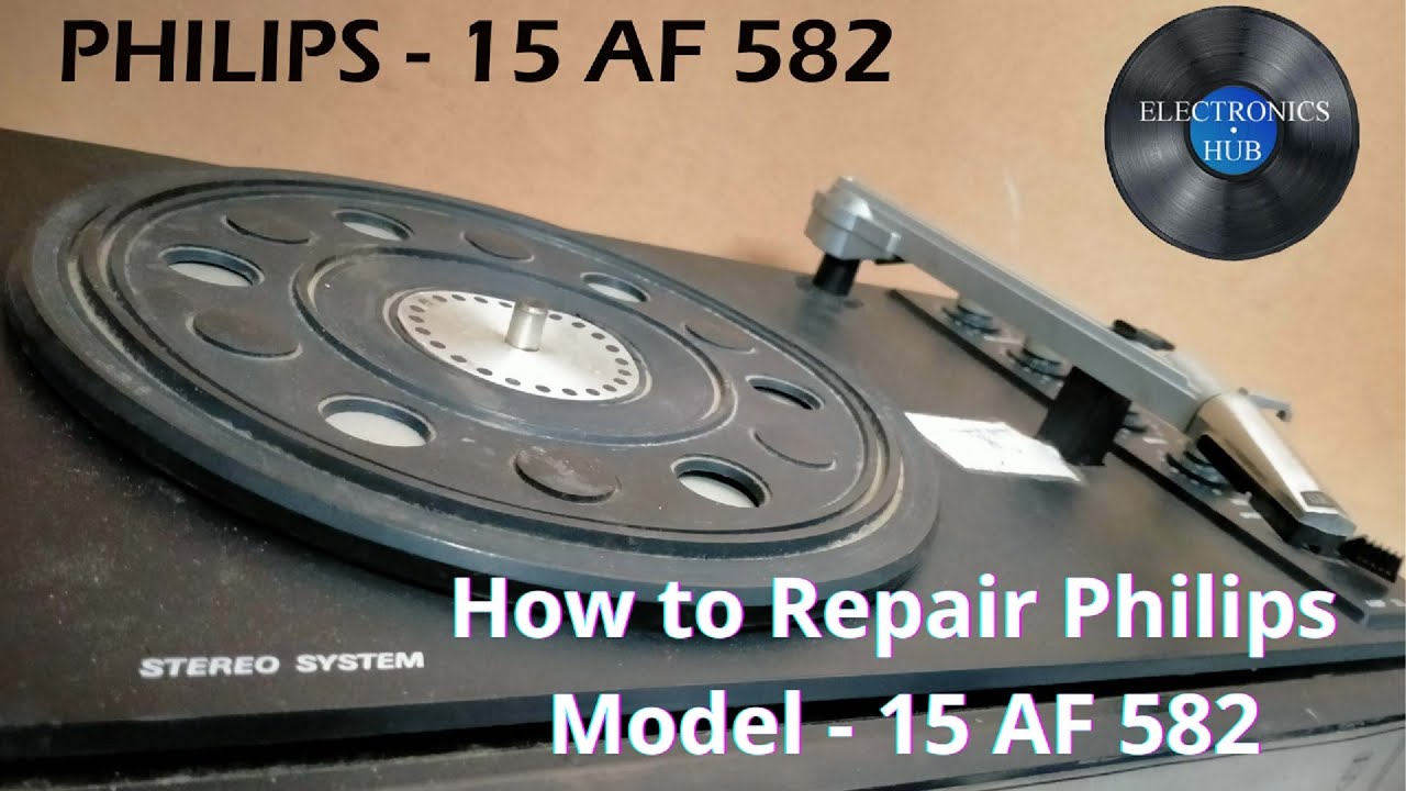 How to Repair Philips 15 AF 582 || Very Rare LP RECORD PLAYER & TURNTABLE ||