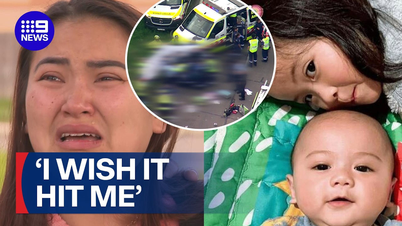 Shattered parents of kids killed in pram and car crash speak | 9 News Australia