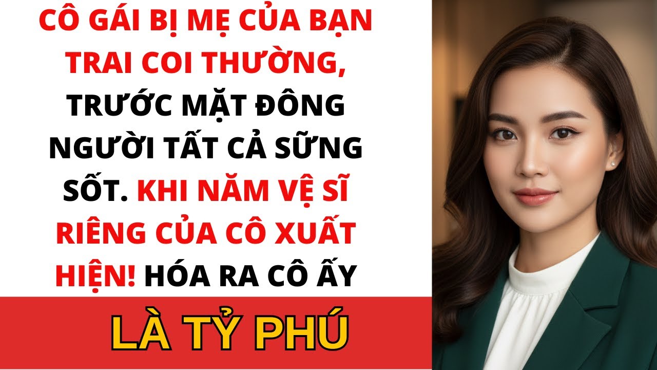 CÔ GÁI BỊ MẸ CHỒNG TƯƠNG LAI KHINH RẺ! HỌ KHÔNG HỀ BIẾT CÔ ẤY THỰC RA LÀ NỮ TỶ PHÚ!