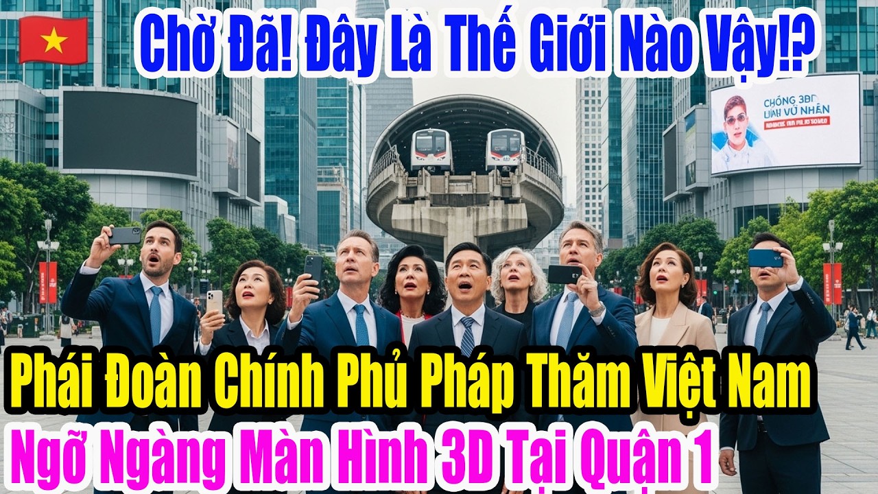 Việt Nam giàu đến mức này sao? — Quan chức Pháp sững sờ khi thấy màn hình 3D giữa Quận 1 Sài Gòn lớn