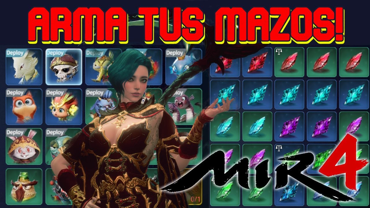 MIR4 Arma mazos OP espíritus, piedra demoniaca y ropa azul | Aumenta tu poder, experiencia y farmeo.