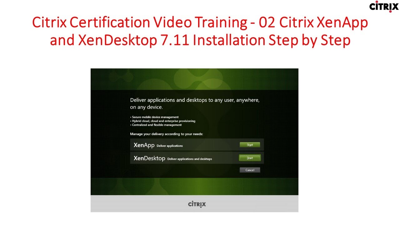 Citrix Certification Training - 02 Citrix XenApp and XenDesktop 7.11 Installation Step by Step