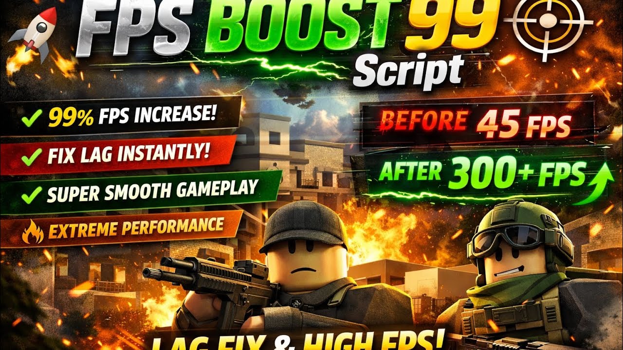 🚀 Roblox FPS BOOST 99 Script | Fix Lag & Get Ultra Smooth Gameplay