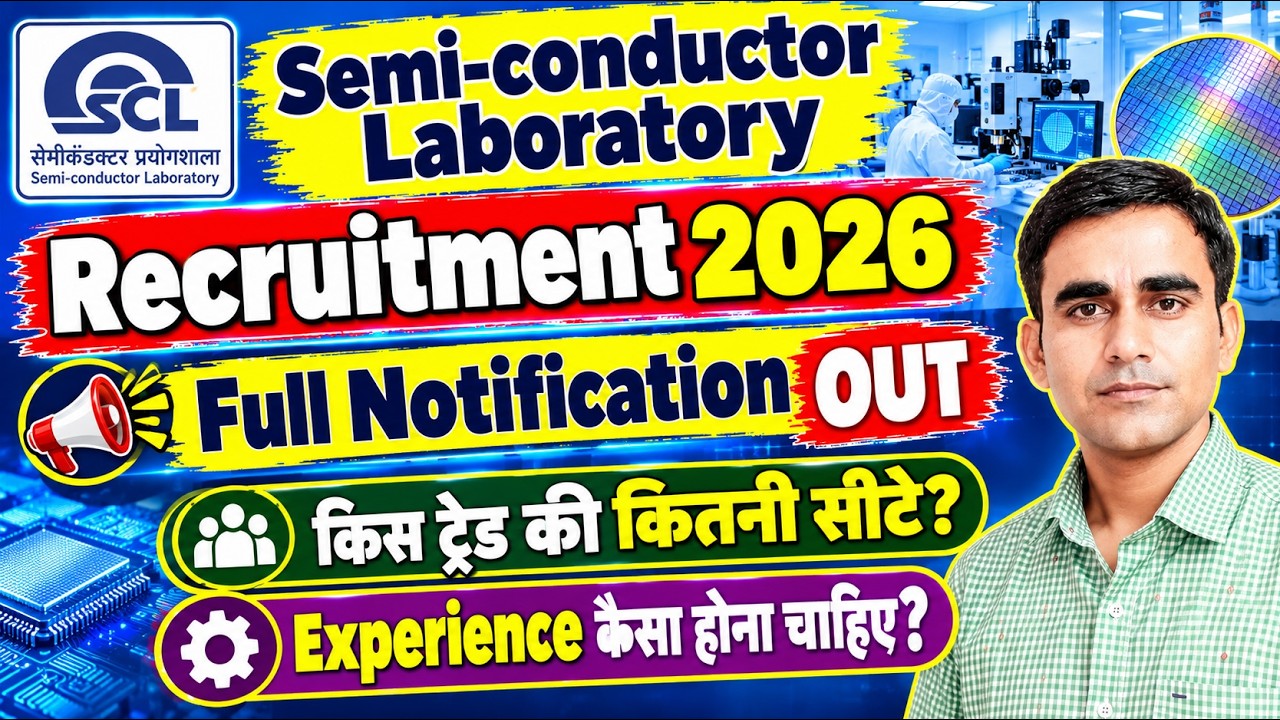 semiconductor lab technician vacancy 2026 27 SCL Technician recruitment 2026