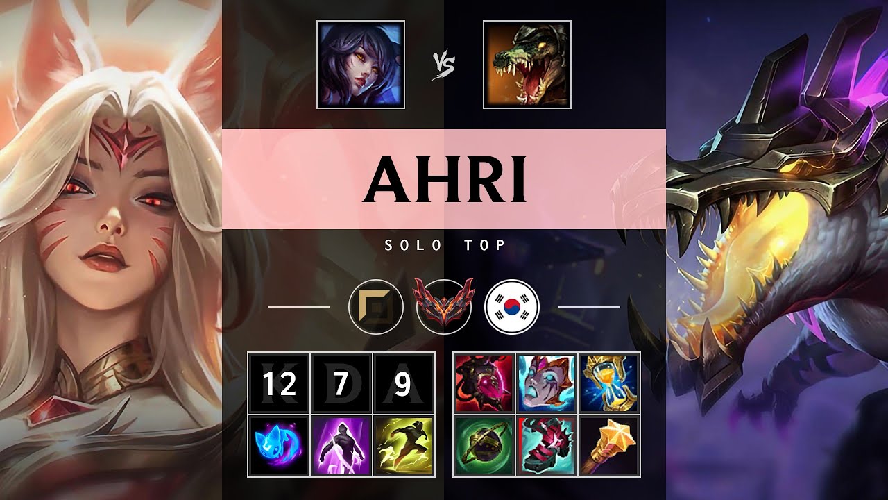 Ahri Top vs Renekton - KR Grandmaster Patch 25.12