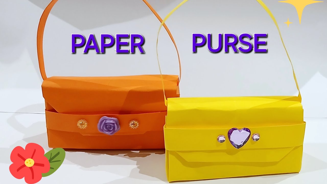 How To Make A Origami Paper Purse ||DIY Easy Origami paper Purse Tutorial 