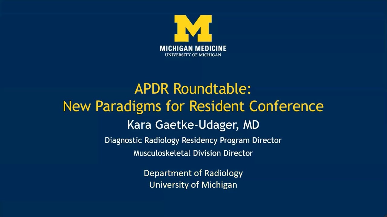 APDR Roundtable: New Paradigms for Resident Conference