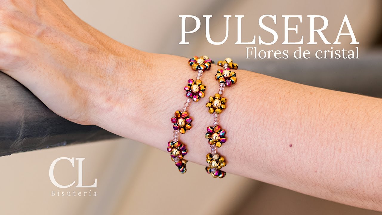 Tutorial Pulsera de Flores de Cristal🌸 ¡Participa en la rifa del kit de regalo!