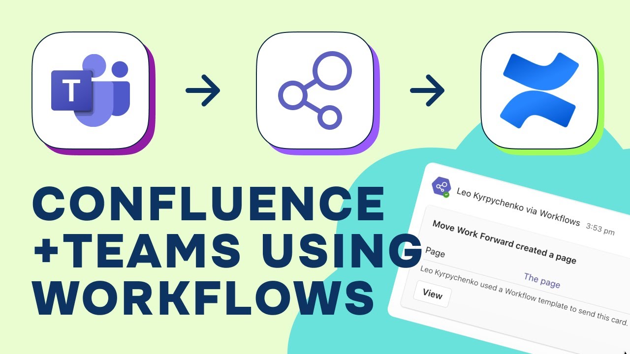 Как использовать рабочие процессы Microsoft Teams с Confluence Cloud