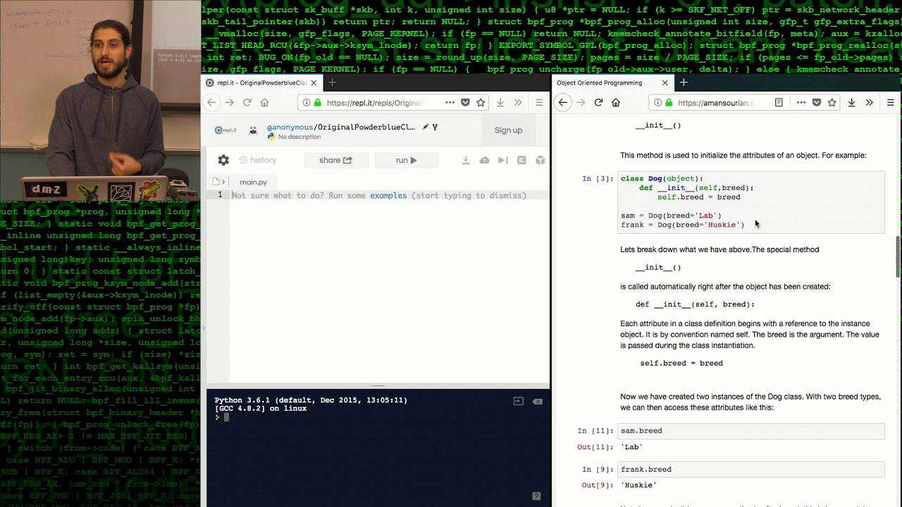 Python Object Oriented Programming Basics - Pasadena TechLab with Arman