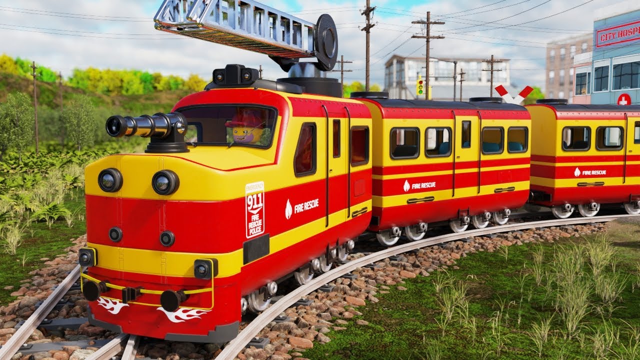 Good Thief Rescue The Police TRAIN - Police Thief Chase Cartoon - Choo choo train kids videos