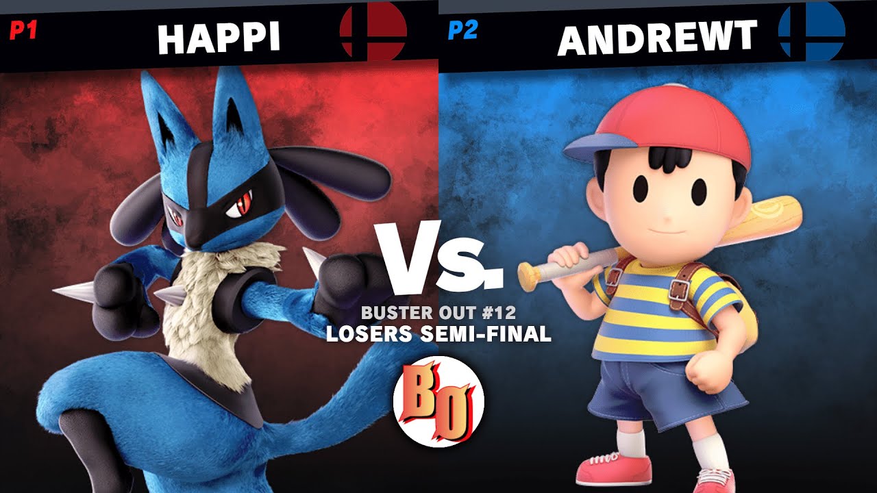 Buster Out #12 - Happi (Lucario) VS AndrewT (Ness) - Losers Semi Final