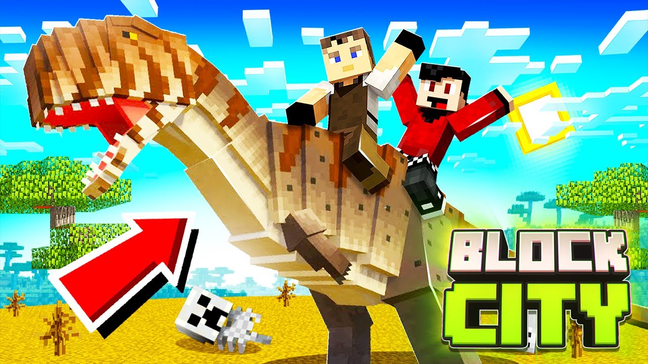 We Got TRAPPED on a DINOSAUR Island in Minecraft!