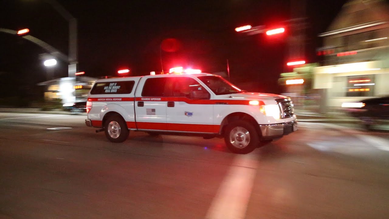 AMR Supervisor, California Highway Patrol, and Santa Cruz FD responding to a Head-On MVA