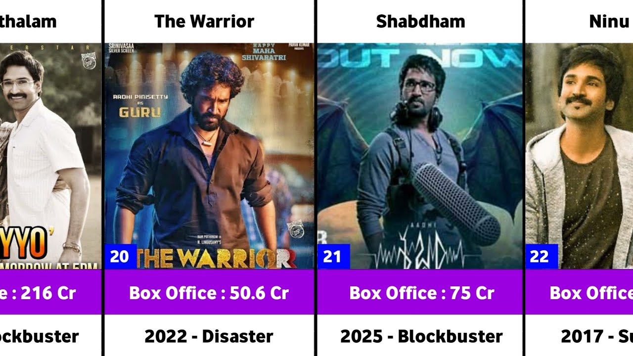 Adhi Pinisetty all hits and flops | Box Office Collection | Sabdham movie