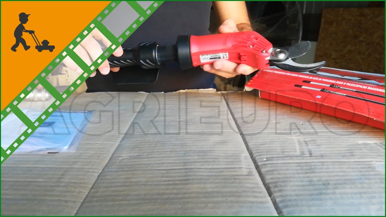 Zanon Cayman 90 pneumatic pruning shear - on pole - Customer's operating video