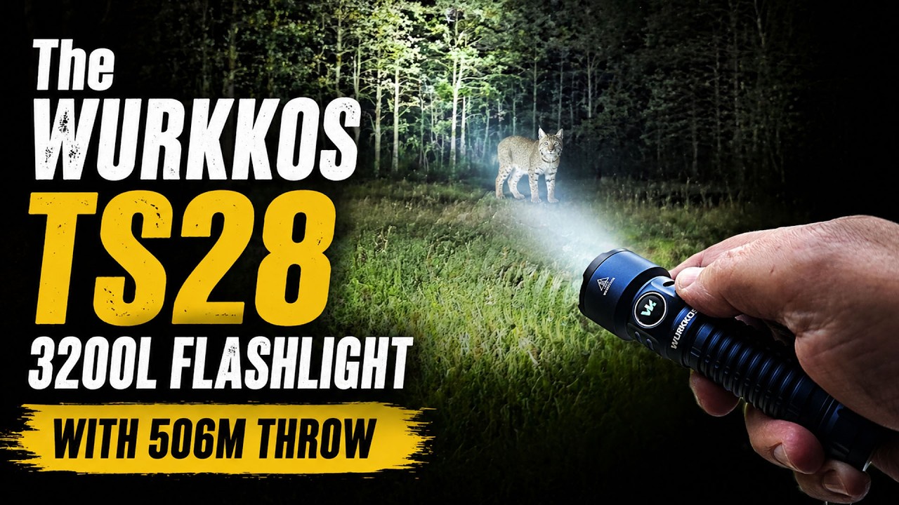 Recenzja i test latarki Wurkkos TS28 o mocy 3200 lumen&oacute;w i jasności 64000 kandeli.