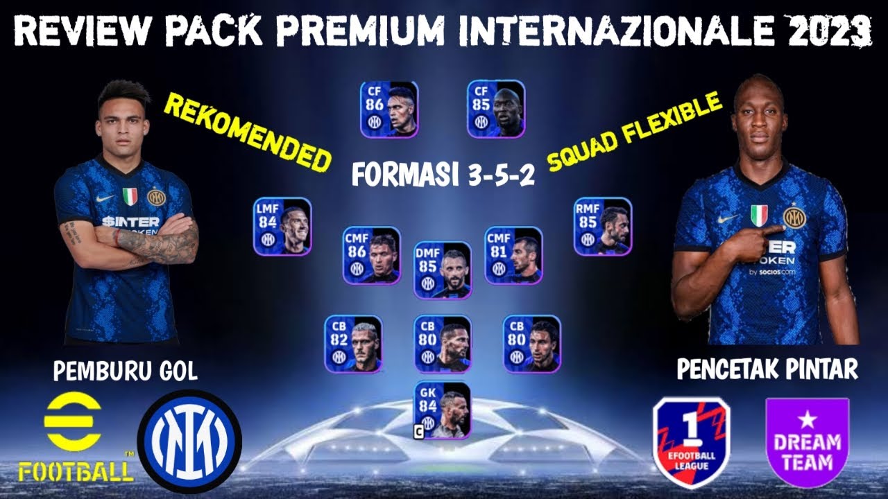 Review Premium Pack Inter Milan senilai 900 koin wah murah banget - Efootball 2023 Mobile