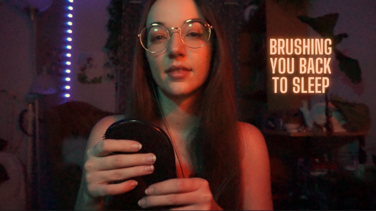 ASMR l Brushing you Back to Sleep [makeup brush, hair brushing, scalp massage, and humming]