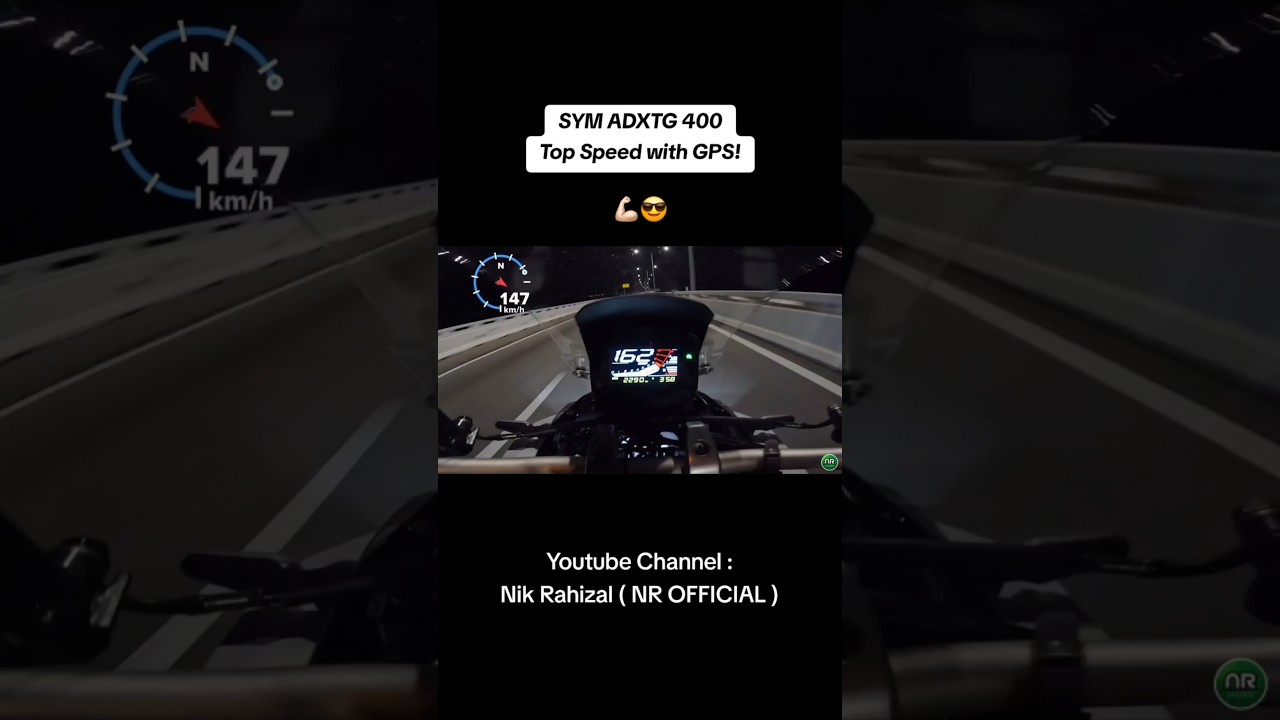 SYM ADXTG 400 Top Speed with GPS! 💪🏻😎