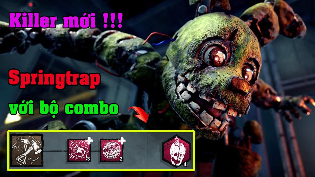 Mình chơi thử killer mới Springtrap với bộ combo full đỏ (Dead by Daylight)
