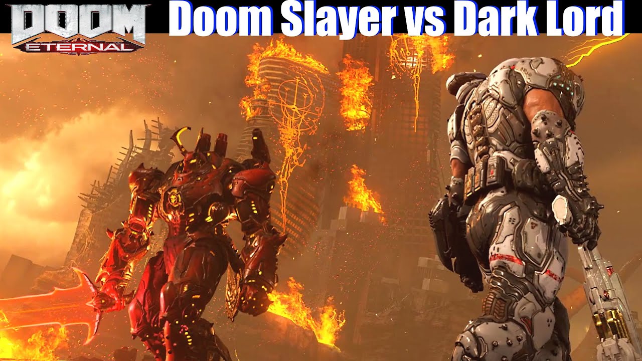 Doom Slayer vs Dark Lord Boss Fight & Ending - Doom Eternal The Ancient Gods Part 2