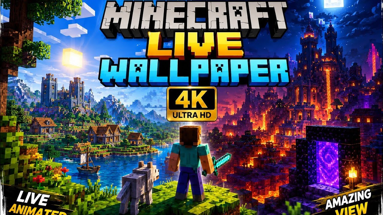 Minecraft Live Wallpaper 4K 🌌 | Ultra HD Animated Wallpaper for PC & Mobile