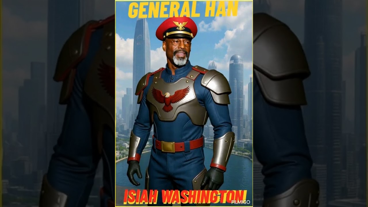 This IS ISAIAH WASHINGTON AS A SUPER SOLDIER DICTATOR WHO HAS COSMIC BLUE POWERS FROM OUTERSPACE..