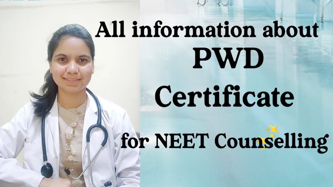 PWD Certificate for NEET Counselling || How to make PWD Certificate|| PWD cutt of NEET 2024#neetug