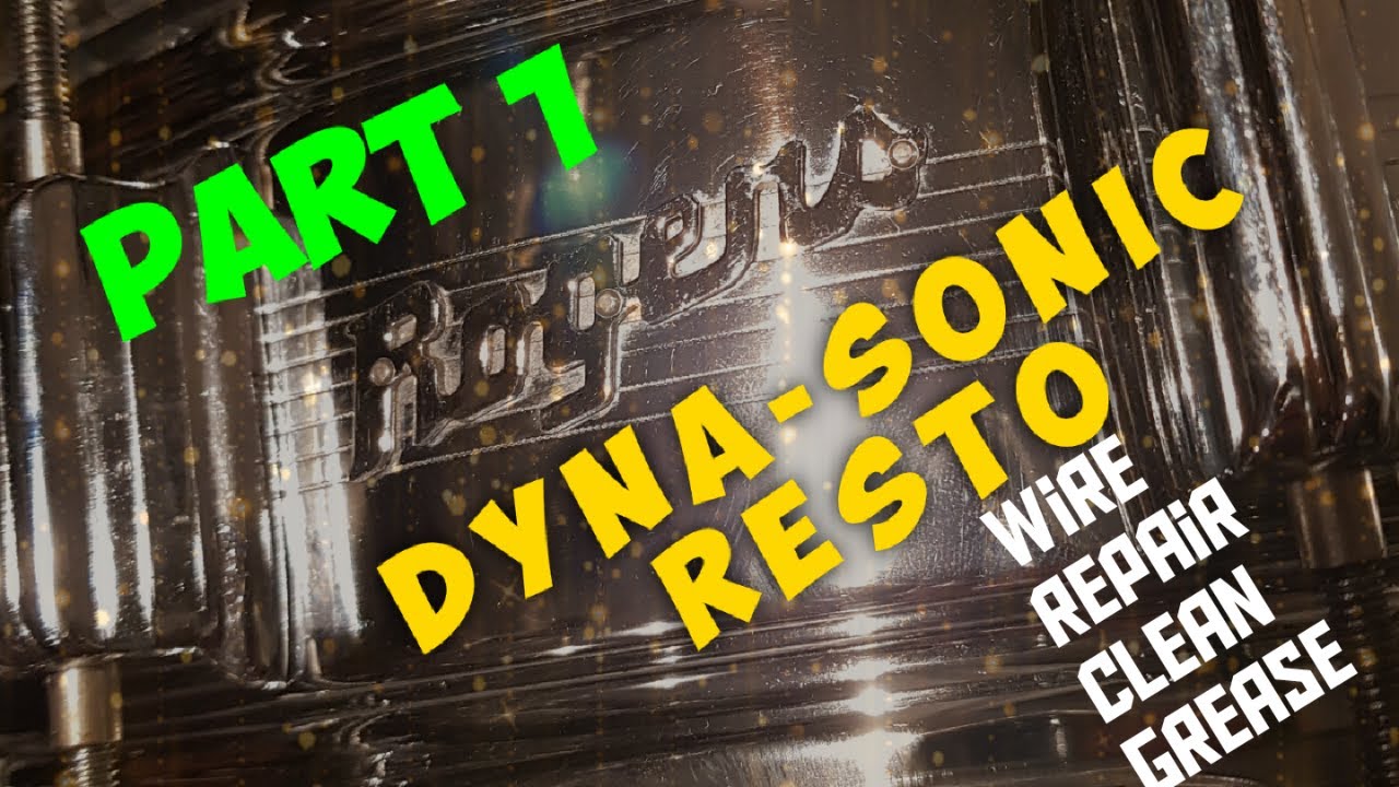PART 1 of 3 Vintage Rogers DYNASONIC COB (7 Line) RESTORATION. Snare wire Repair, Clean and Grease