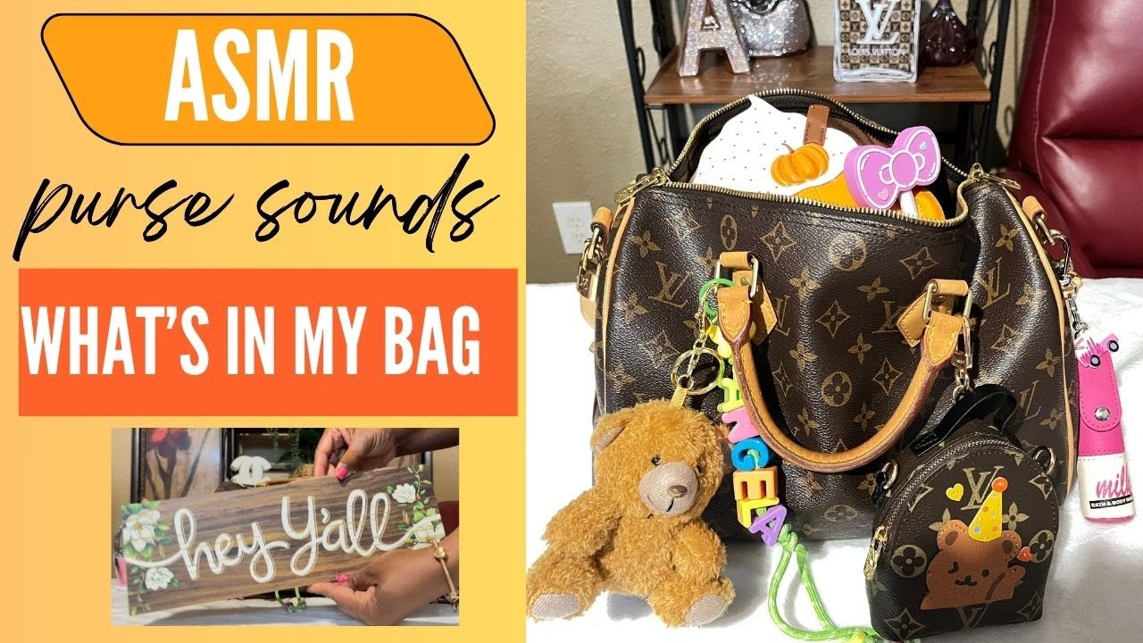 🧡My First ASMR| What's In My Bag| Purse Sounds 