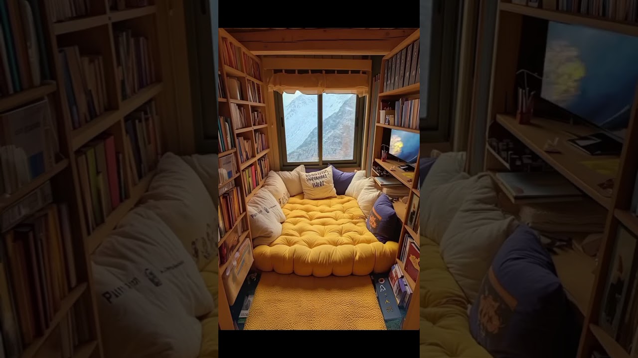 Embracing the Rainy Weather: A Cozy Bedroom Sanctuary. #cozybedroom #relaxation #strongwind