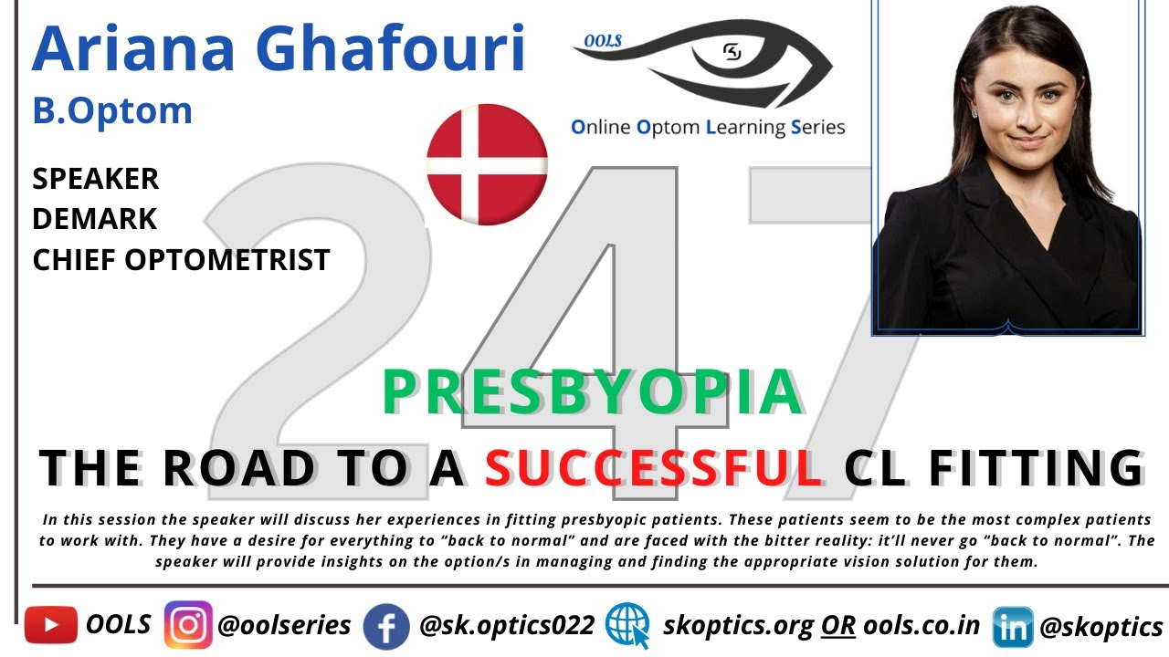 #Presbyopia: The Road to a Successful CL Fitting #softcontactlens #mfscl | OOLS | Ariana Ghafouri