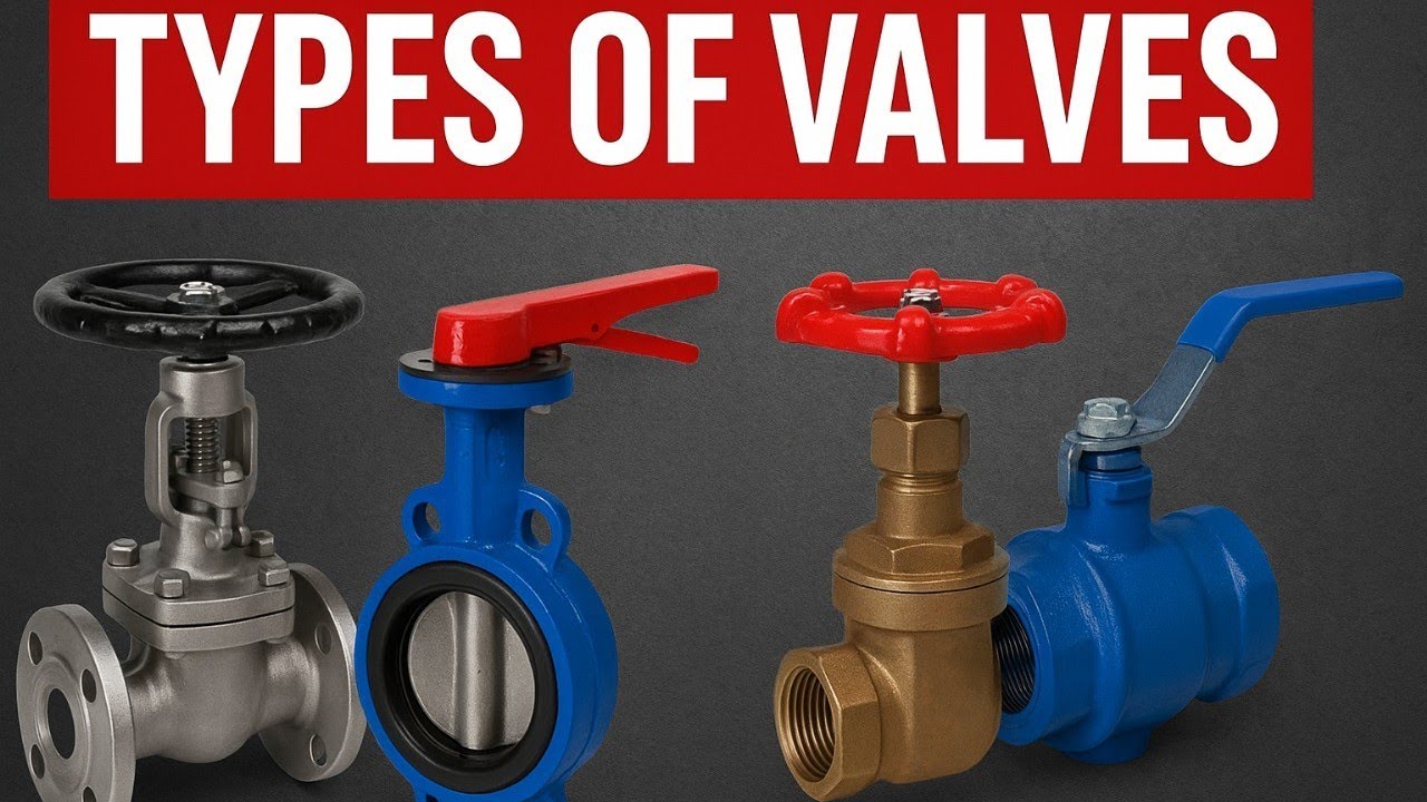 Types of Valves Explained | Gate, Globe, Ball & Butterfly Valves with Function