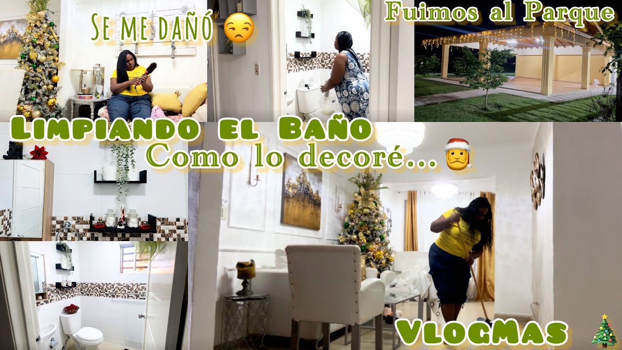 👉VLOGMAS🎄Limpiando el BAÑO 🛁Así lo DECORÉ 🎅Fuimos al parque🎢Cosas en CASA🏡 #vlog #vlogmas #limpieza 