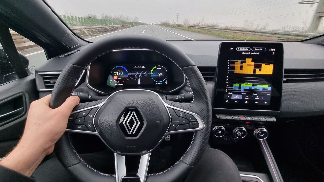 Renault Clio (2024, Phase 2) 1.6 E-Tech Hybrid 145 - consumption on 130 km/h (+urban city) *Winter*