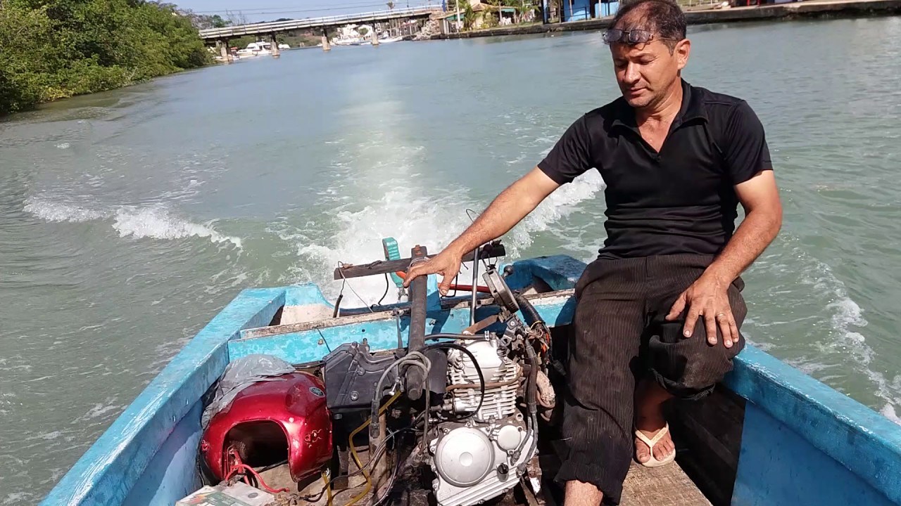 lancha com motor de moto faizer 250