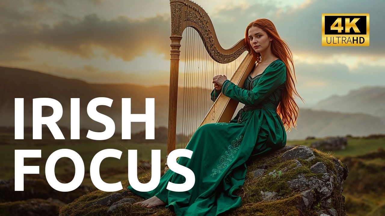 Irish Celtic Focus 🍀 3 Hours Relaxing Music for Study & Peaceful Coastal Ambience