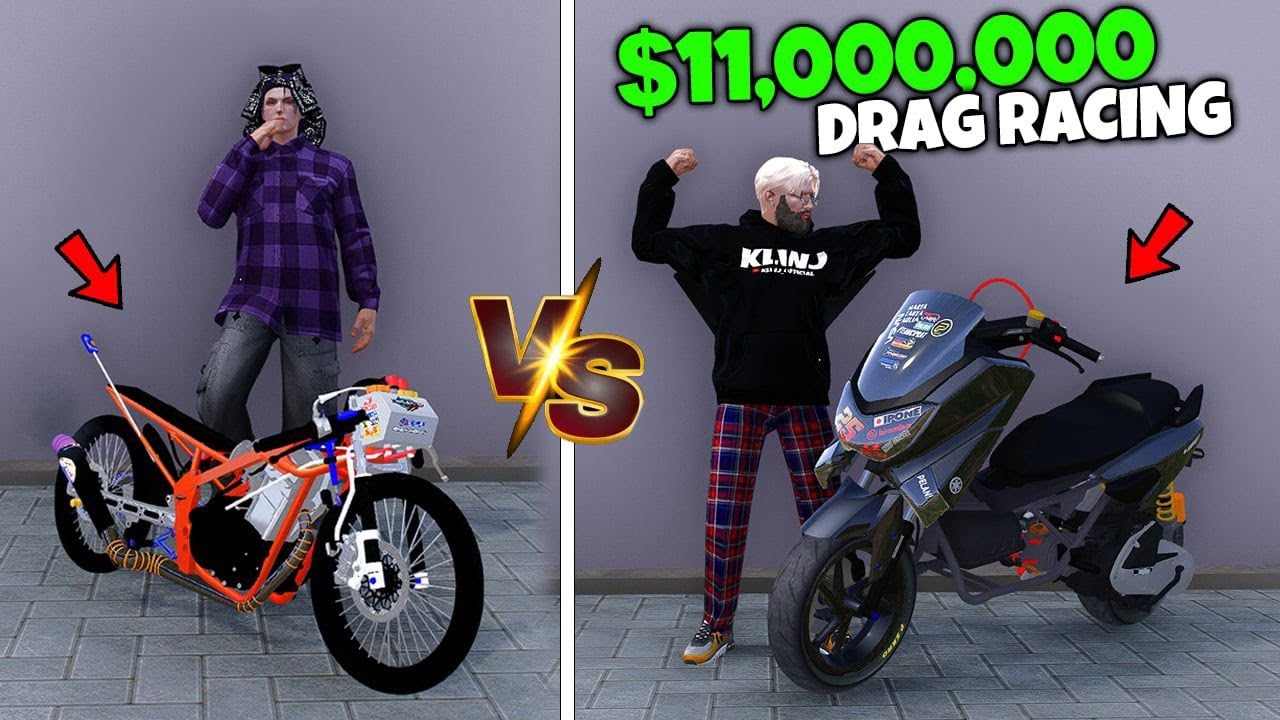 NMAX vs DRAGBIKE - GTA V