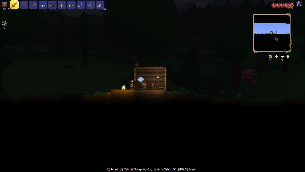 Terraria part 4 made a new world because it was on large