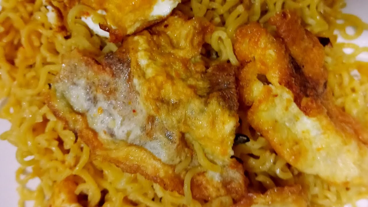 Caked Instant Noodles for breakfast! The Recipe!!!