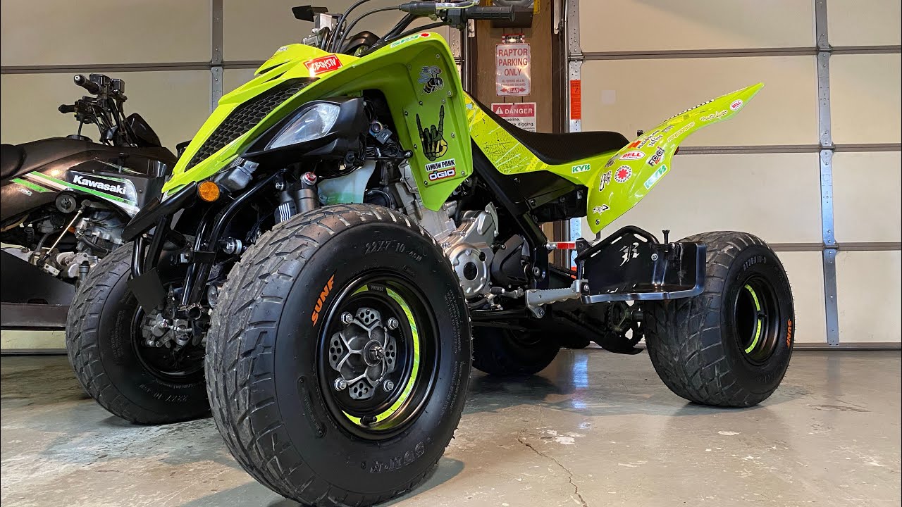 A couple of small upgrades on the Acid green Raptor 700R!