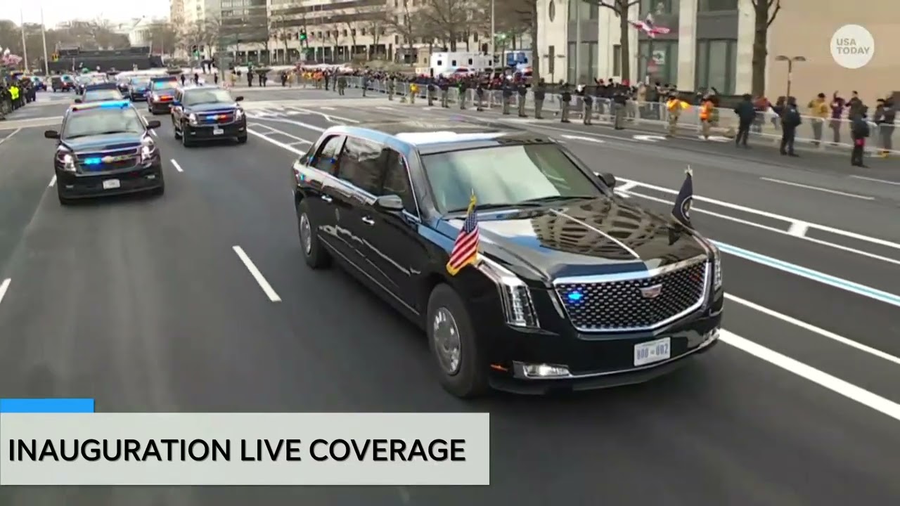 Motorcade takes Biden and Trump to inauguration at Capitol after White House visit