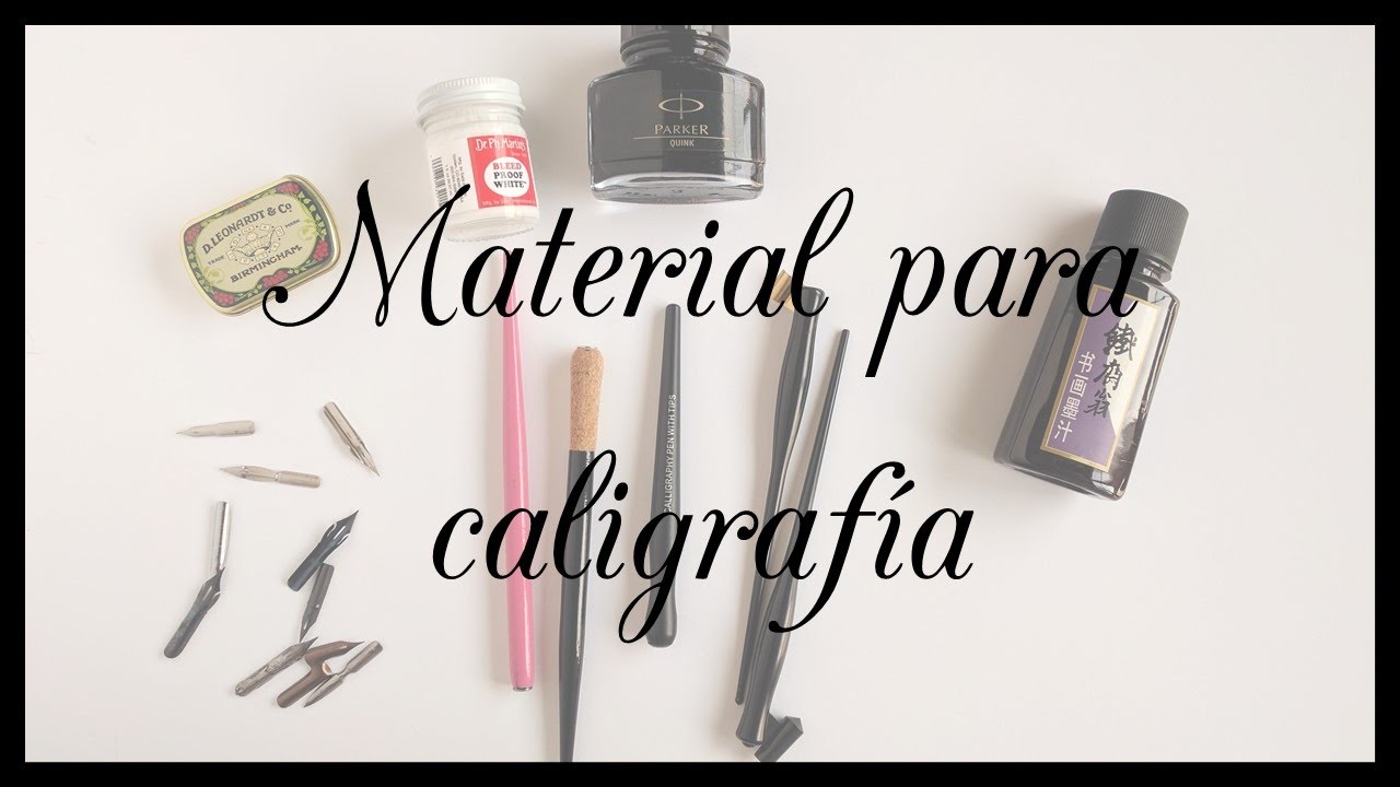 Material de caligrafía para principiantes